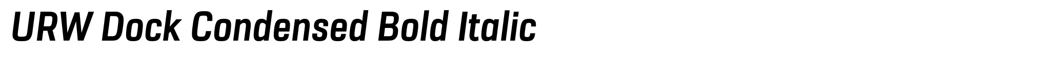URW Dock Condensed Bold Italic image